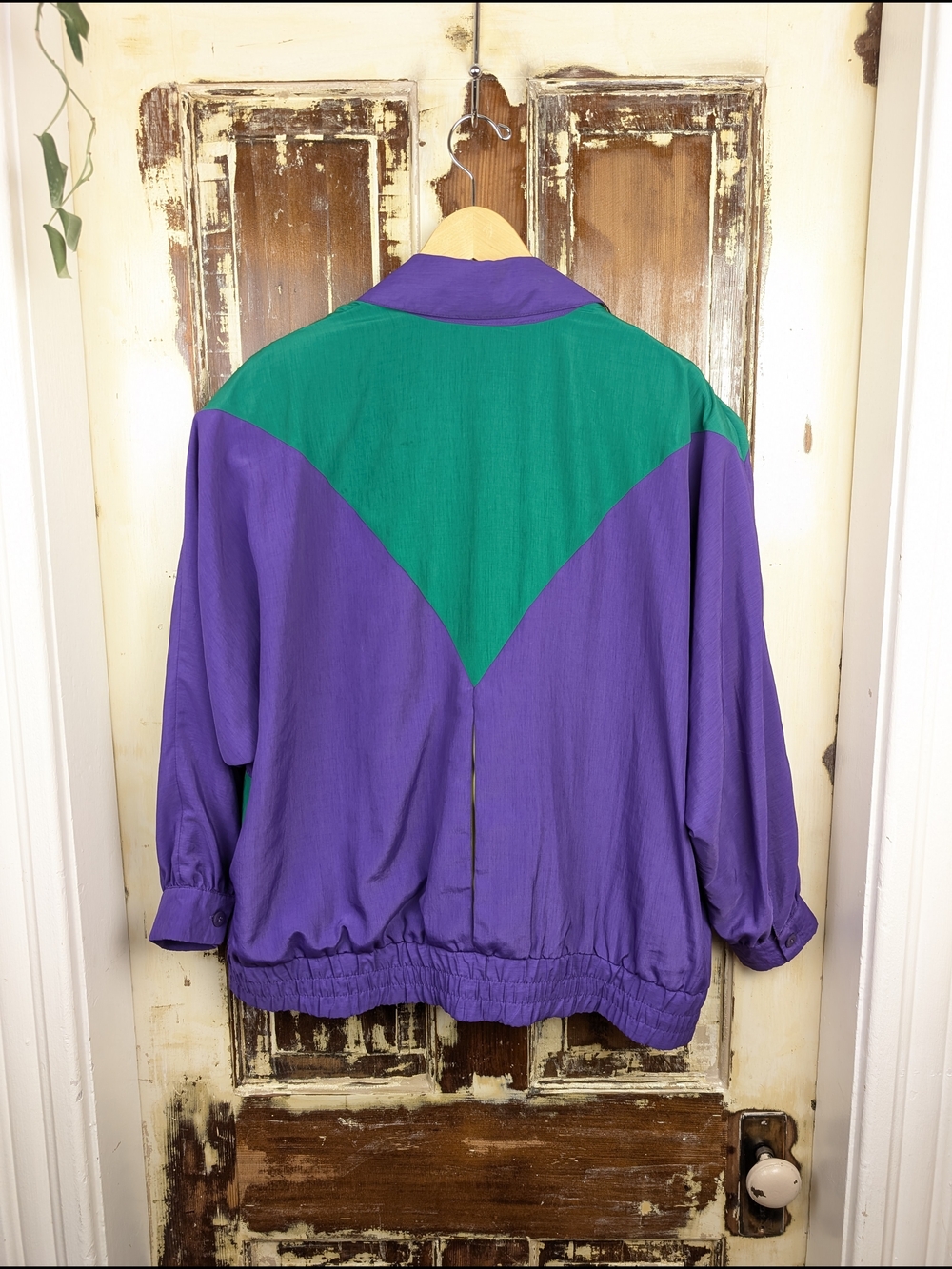 Vintage 80s 90s Ziba Petite Colourblock Bomber Jacket Size 12 Statement - Picture 4 of 9